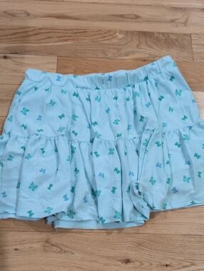 Cat & Jack Light Blue Skirt with Teal Butterfly Accents